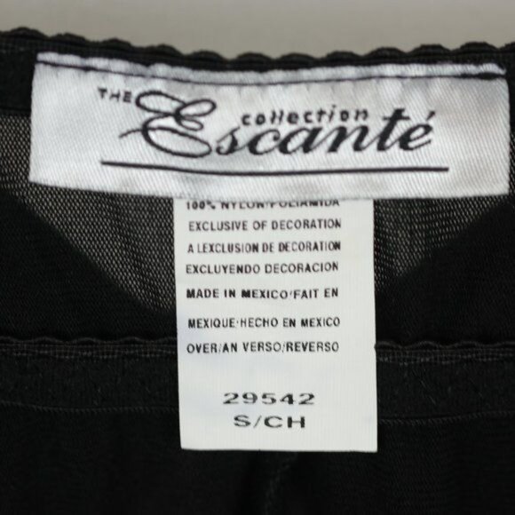 The Escante Collection Women's Small Black Embellished 2 Piece Lingerie Set - Picture 6 of 6